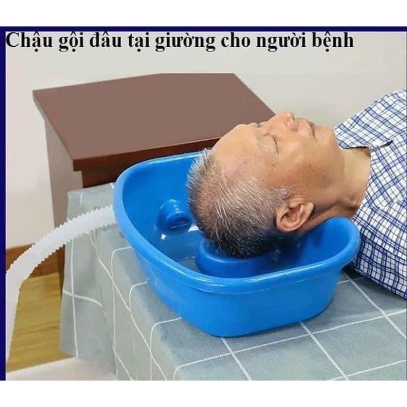 Chậu Gội Đầu Tại Giường, Máng Gội Đầu Cho Người Bệnh, Bà Bầu Bản Nâng Cấp