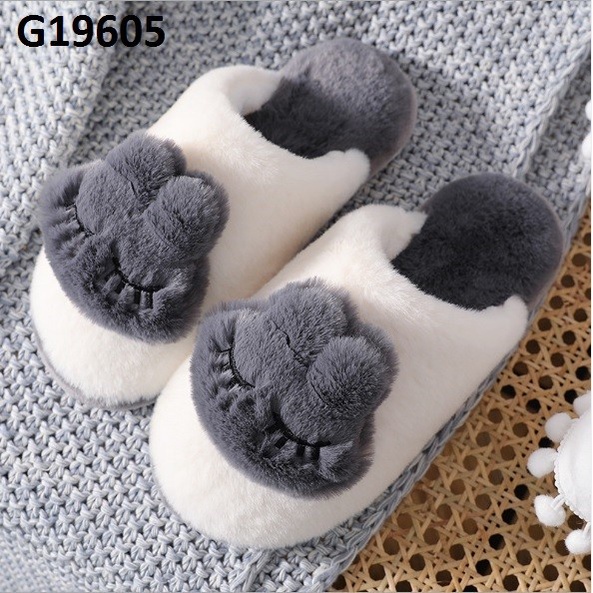 G19605- Dép lông mùa đông đi trong nhà đế chống trơn trượt hàng nhập