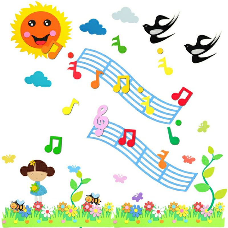 Nốt nhạc, hình nhỏ trang trí mầm non 🌻SHOP MẦM NON NHƯ Ý🌻