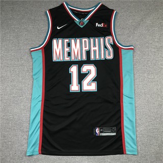 【7 Phong cách】Áo bóng rổ màu đen NBA jersey Memphis Grizzlies No.12 MORANT
