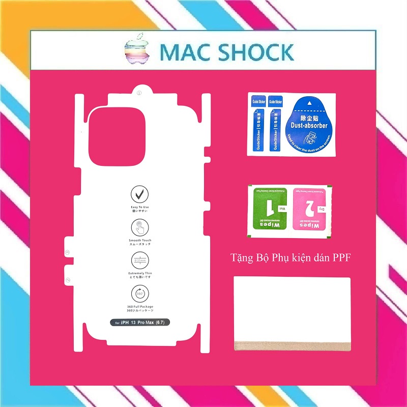 Miếng dán PPF chống xước IPhone 8 plus , XS Max, 11, 11 Pro Max, 12, 12 promax- Mac Shock