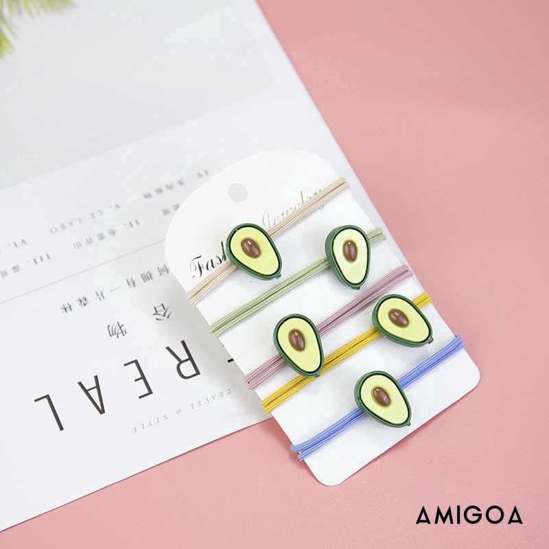 【Amigoa】Hàn Quốc Dễ thương Hoa Đàn hồi Tóc Dải Tóc Hairies Bơ Tóc Ties Hair Rope Girls Phụ nữ Tóc Phụ kiện Mũ