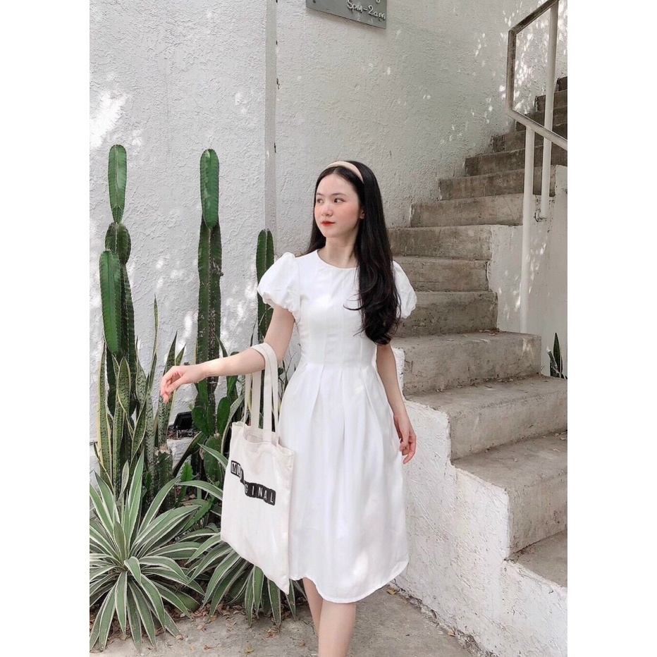 ĐẦM TRẮNG PHÂN MẢNH TAY PHỒNG-Hình shop chụp thật