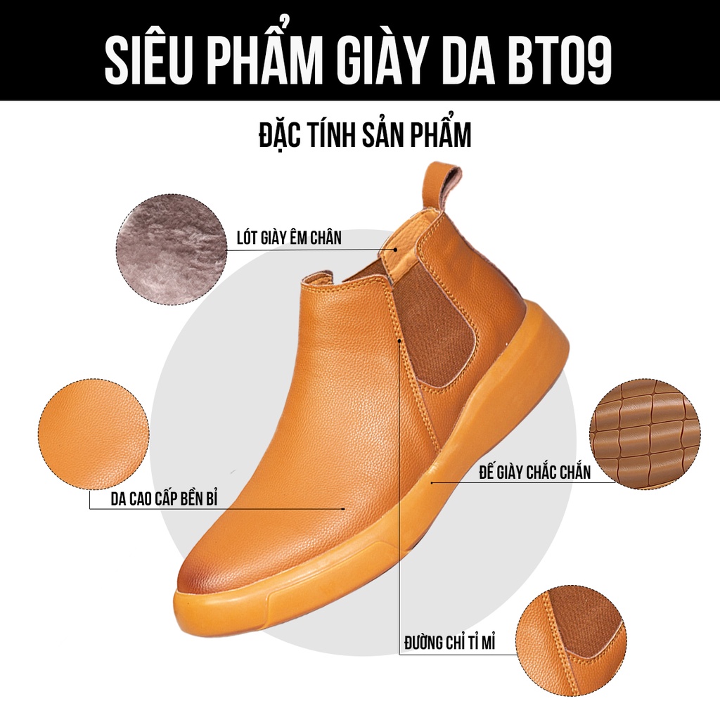 Giày boot nam TIMAN BT09 êm đẹp bền bĩ thời trang nam tính bảo hành 5 năm