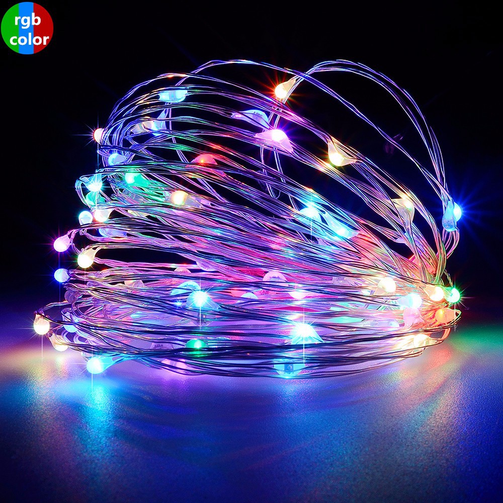 【11】 LED Solar String Lamp Fairy Christmas Lights 10m 100 LED Copper Wire Xmas Wedding Party Decor Lamp Garland