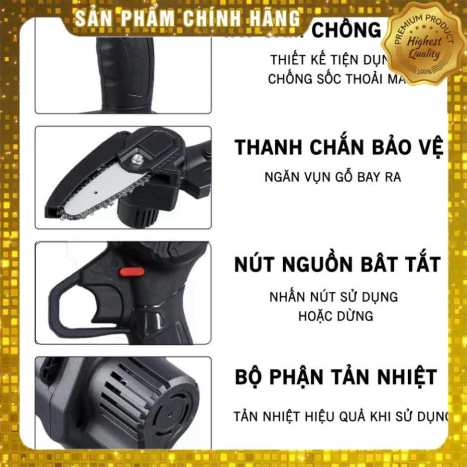 Máy cưa xích dùng pin cầm tay Hitachi 199V- Pin 10 cell - Lõi đồng  /
