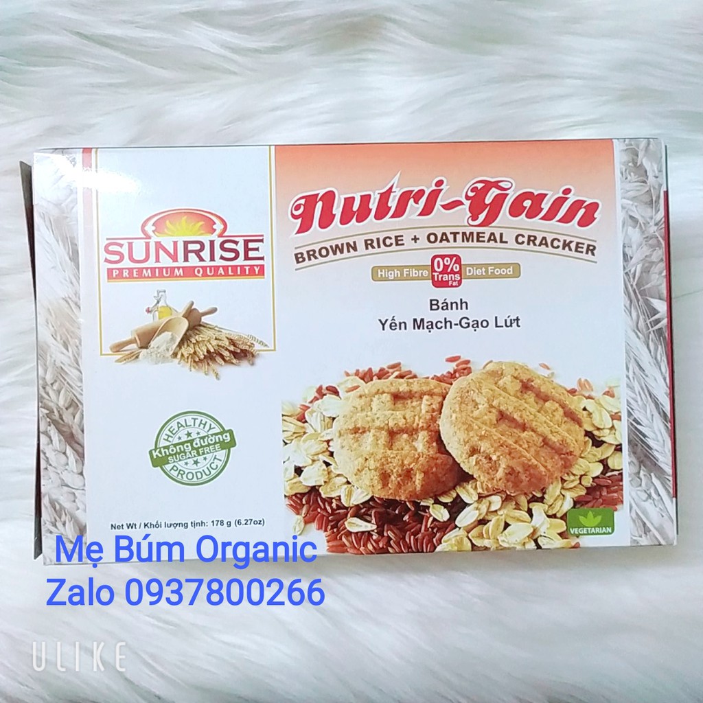 [ HCM Giao Hỏa Tốc] Bánh Yến Mạch - Gạo Lứt Nutri - Gain , Dành Cho Người Ăn Kiêng, Tiểu Đường Hộp 178g ( 16 bánh)