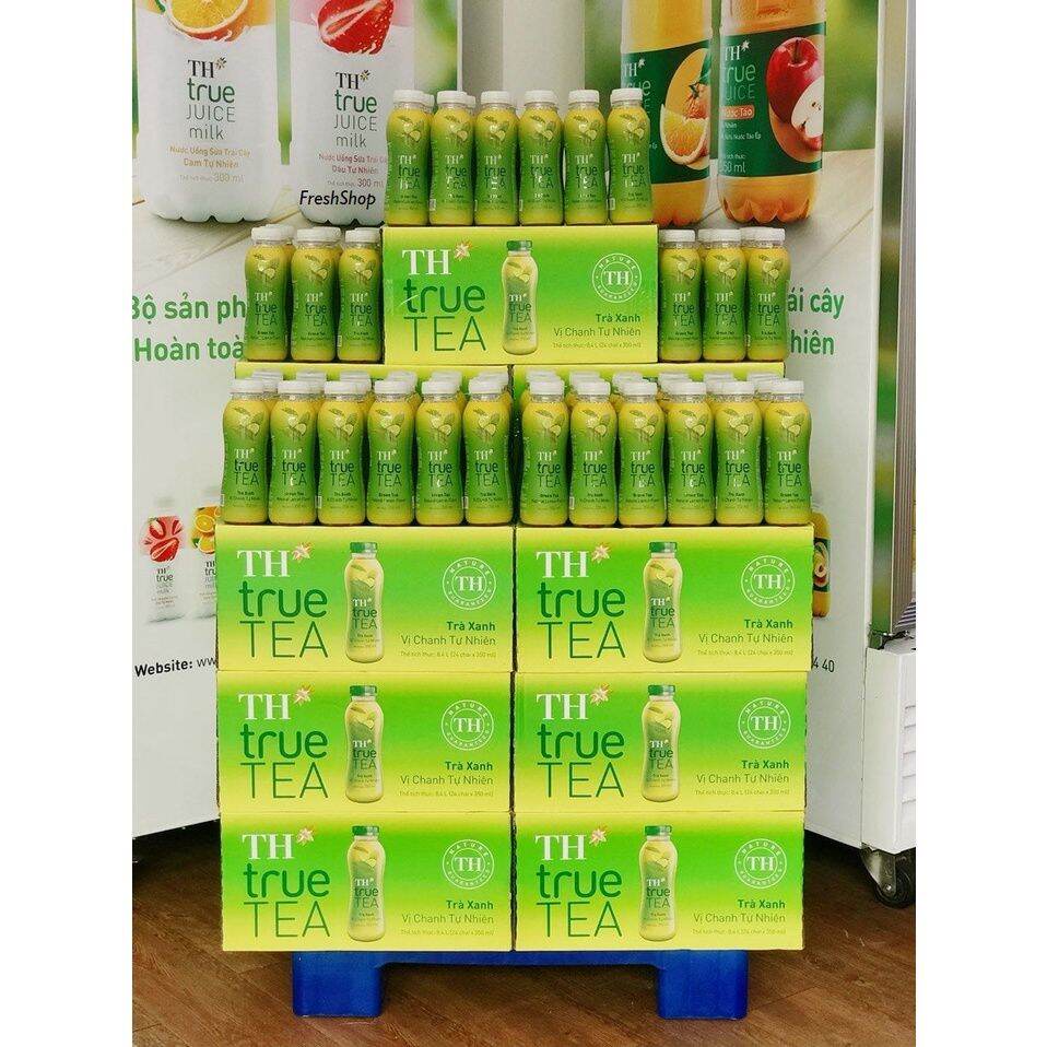 THÙNG 24 CHAI 350ML TRÀ TH TRUE TEA TRÀ XANH VỊ CHANH/ Ô LONG TỰ NHIÊN