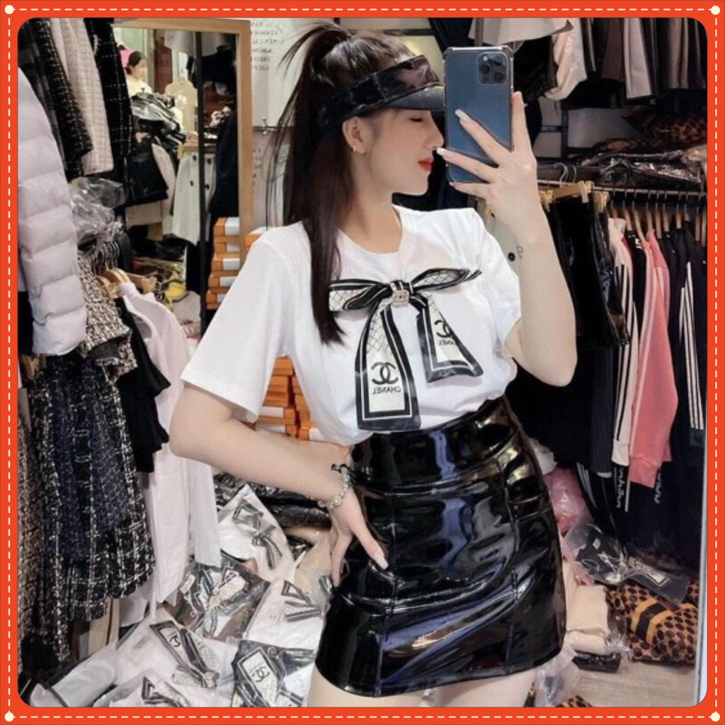 Áo Thun Nữ 🟢Áo Phông Nữ 🟢Cổ Nơ-Tay Lỡ-Chất liệu thoáng mát phong cách tiểu thư trẻ trung năng động Mã TT09 | BigBuy360 - bigbuy360.vn