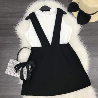 Set áo voal kèm váy yếm