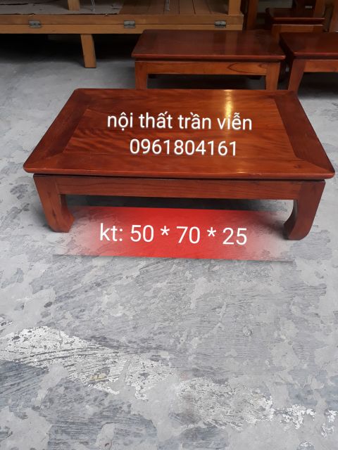 Bàn trà gỗ xoan dài 70cm x 50 x 25(hỏa tốc 1 giờ)