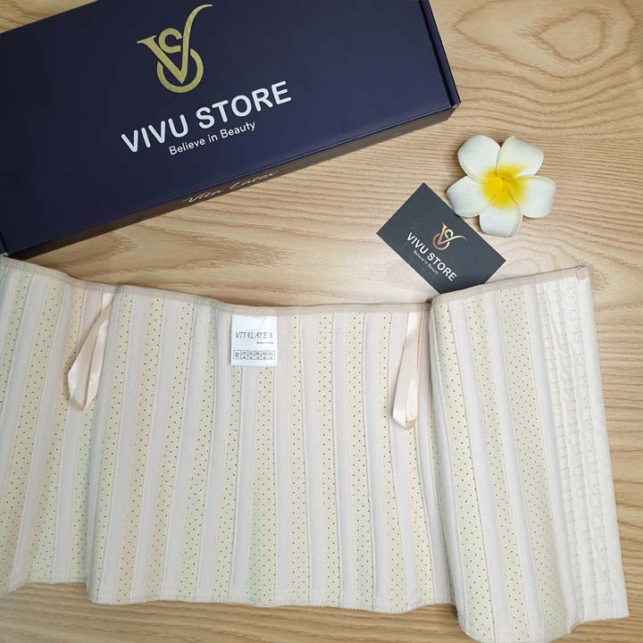 Đai Nịt Bụng VITA LATEX 13 Xương Cao Cấp giảm eo. Tặng Thanh Nới Size + Lót Liner + Thước Dây