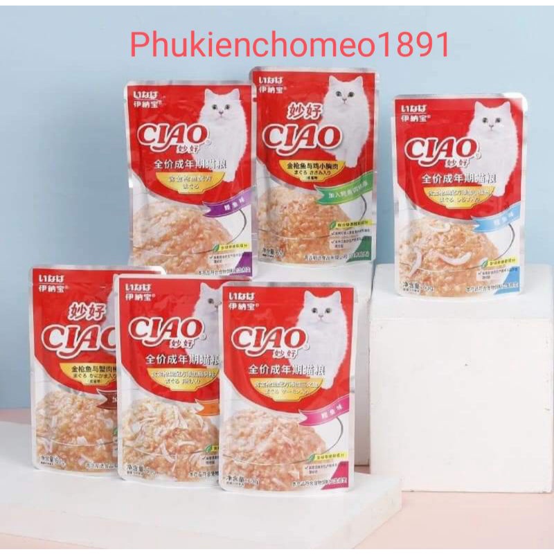 Pate ciao cho mèo 60g nhiều vị bổ dưỡng thức ăn cho mèo ciao thơm ngon kích thích vị giác cho thú cưng