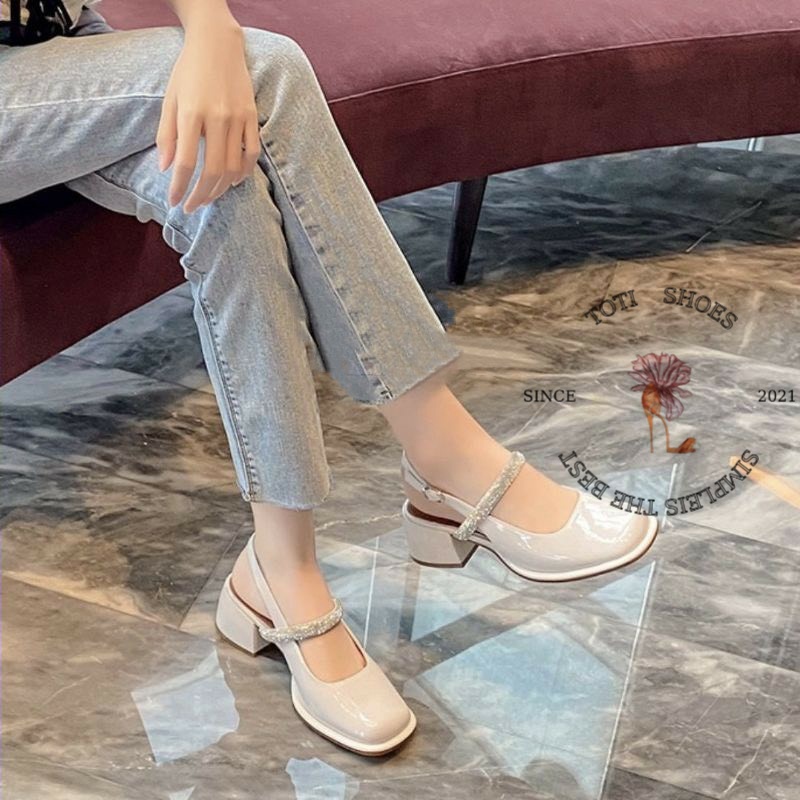 GIÀY THỜI TRANG TOTIIE STORE - SANDAL CAO GÓT BÍT MŨI NỮ TÍNH - SỤC NỮ HỞ HẬU QUAI CÀI - G2209060