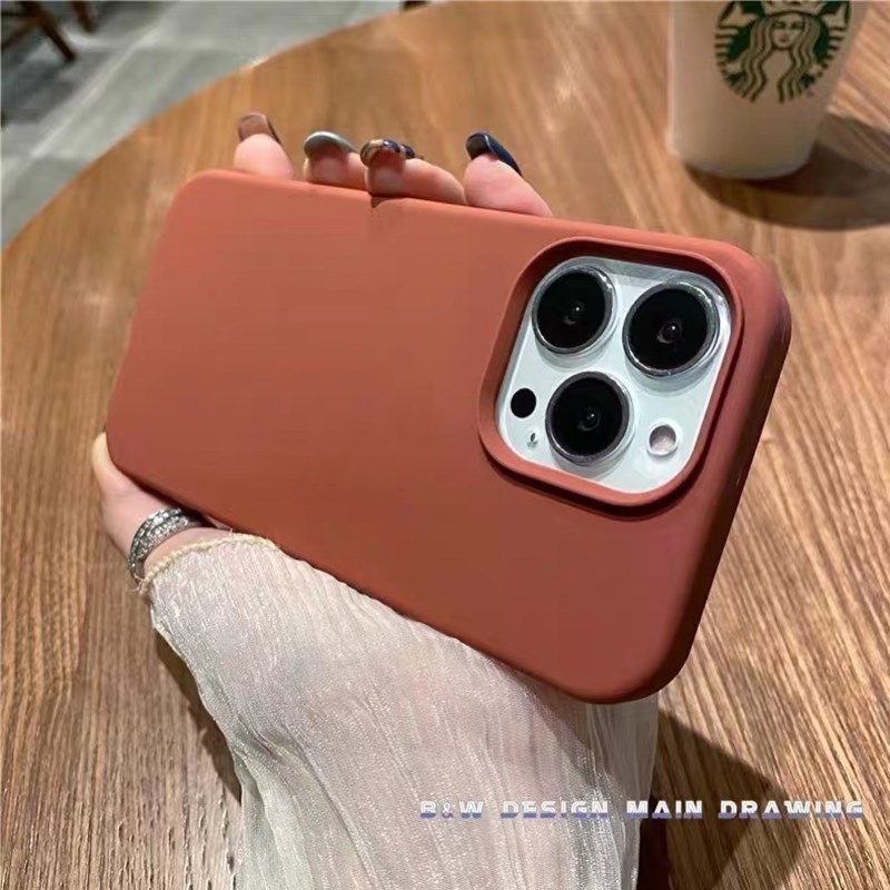 Ốp Điện Thoại Silicon Mềm Chống Sốc Chống Trượt Đơn Giản Thời Trang Cho IPhone 13 Pro Max X Max XR 12 11 Pro Max SE2 7 8+