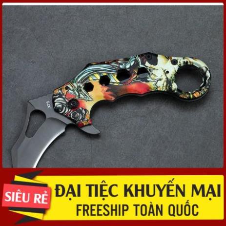 KARAMBIT EDC SƠN CHẮC, 3D NỔI, THÉP KHÔNG GỈ - Hàng Có Sẵn