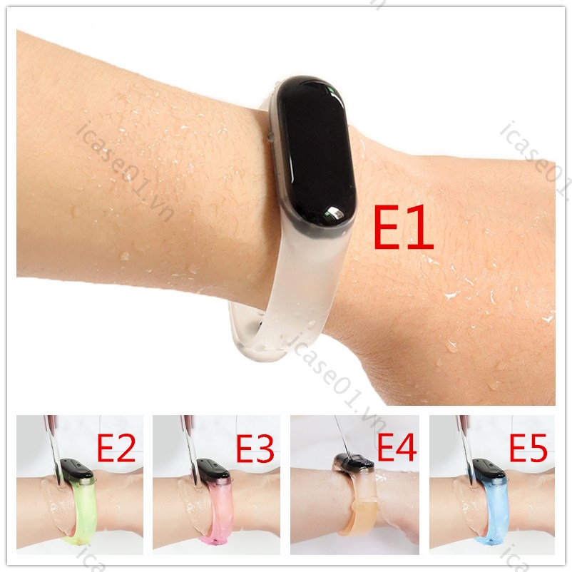 mi band 3 4 strap Dây Đeo Thay Thế Chất Liệu Silicon Thiết Kế Nhiều Lỗ Thời Trang Cho Xiaomi Mi Band 4 Miband 3 / Mi Band3