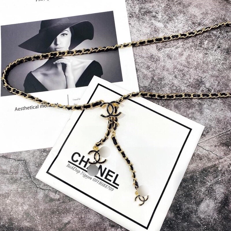 Đai xích Chan€nl bản vip sang chảnh, belt váy dây da hãng , phụ kiện thắt lưng nữ thời trang - Hari korea Accessories