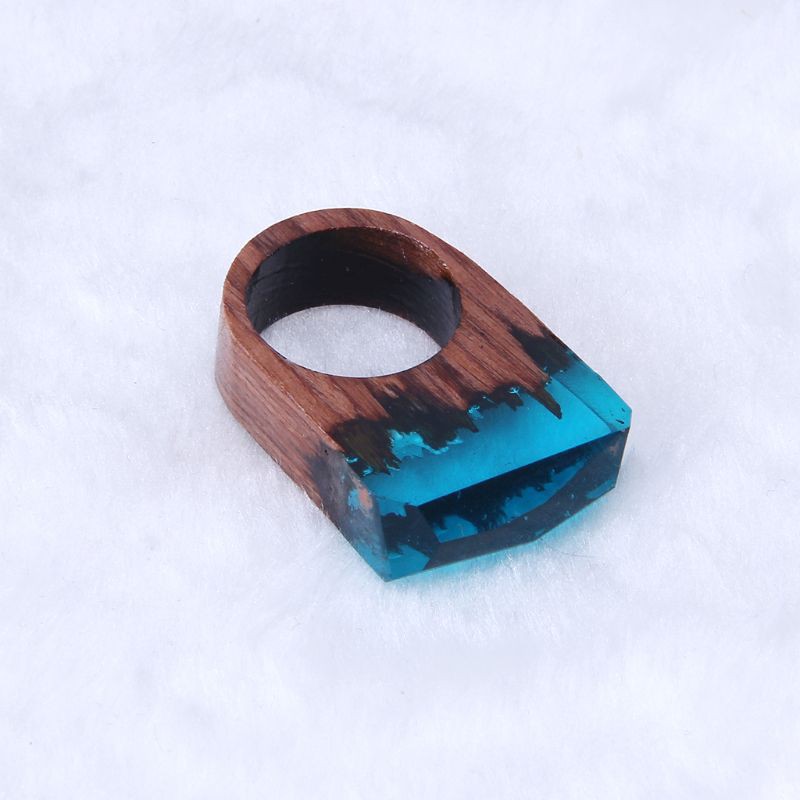 Nhẫn đeo tay nhựa trong suốt họa tiết phong cảnh thời trang