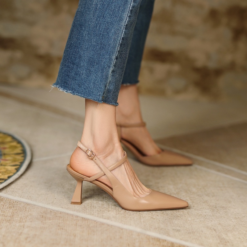 Sandal Cao Gót Mũi Nhọn Thiết Kế Mới Cao Cấp Thời Trang