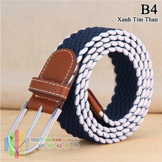 Thắt lưng vải dù co giãn mã B - 12 màu lựa chọn