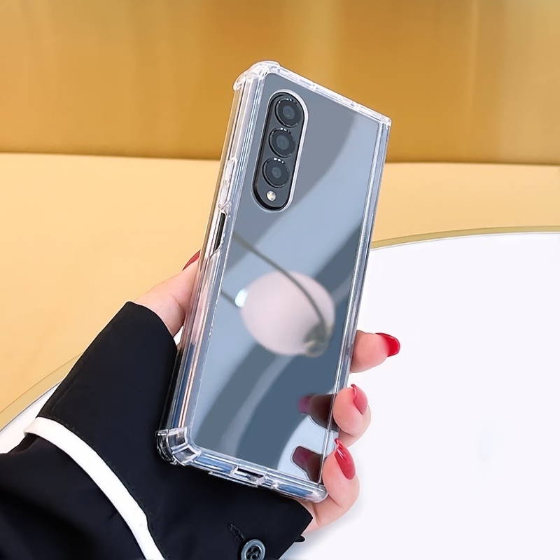 Ôp Điện Thoại pc Cứng Viền tpu Silicon Trong Suốt Chống Sốc Cho samsung z fold 5 4 3 2 5g fold3 fold4 Ốp