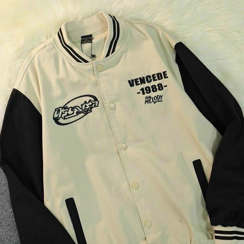 Áo khoác bomber nam nữ freesize chất da pha,da lộn 2 lớp chống nắng tốt 1988 - BoBo Store