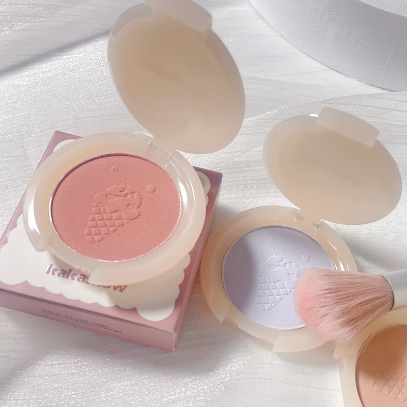 Kakashow Bảng Phấn Má Hồng Màu Hồng Sáng Tự Nhiên Lâu Trôi