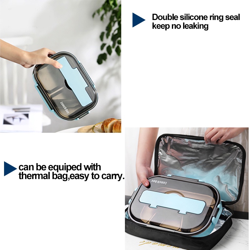 Hộp cơm Bằng Thép Không Gỉ 304 Có Thể Dùng Trong Lò Vi Sóng