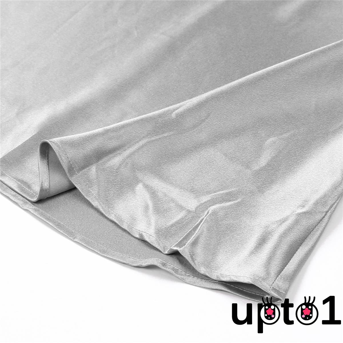 Up-Women´s High Waist Skirt Glossy Satin Trumpet Skirt Party Skirts Fashion Metallic Shiny Skirt | BigBuy360 - bigbuy360.vn