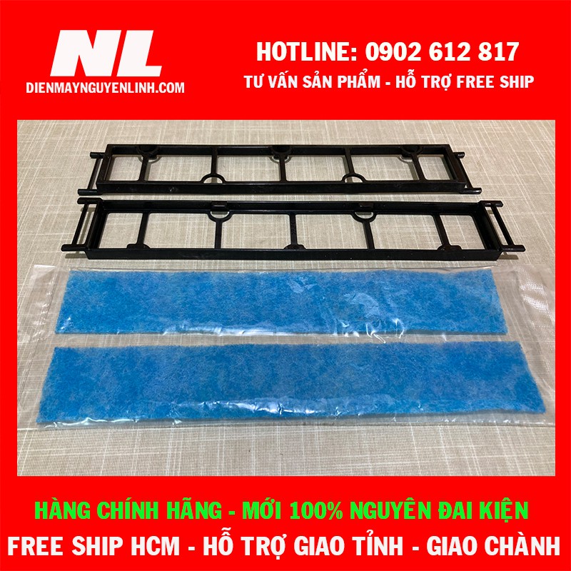 Hàng chính hãng - Bộ 2 tấm phin lọc khử mùi  2 trong 1 Enzyme Blue + 2.5PM cho máy điều hòa không khí Daikin