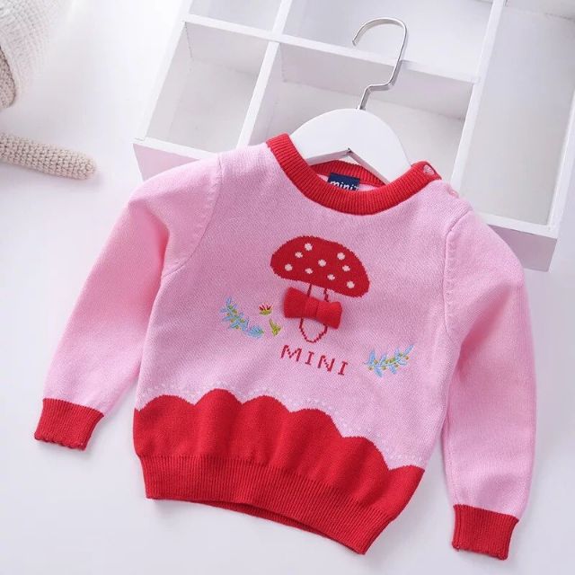 Áo len cho bé gái size nhí