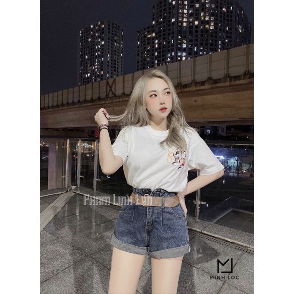 Quần sooc jean đai da cạnh hàng QCL1 | BigBuy360 - bigbuy360.vn