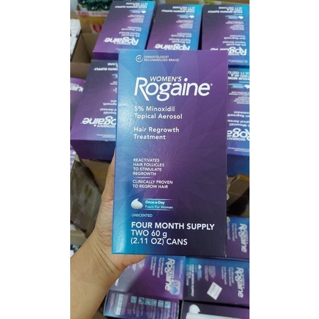 Set 2 chai Kem mọc tóc dạng bọt Women's Rogaine Foam Treatmen Minoxidil 5% dành cho nữ của Rogaine