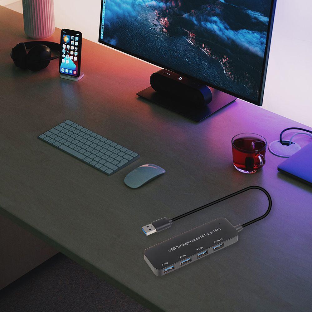 Bộ Hub Type-C USB 3.0 4 Cổng Tốc Độ Cao Cho Laptop
