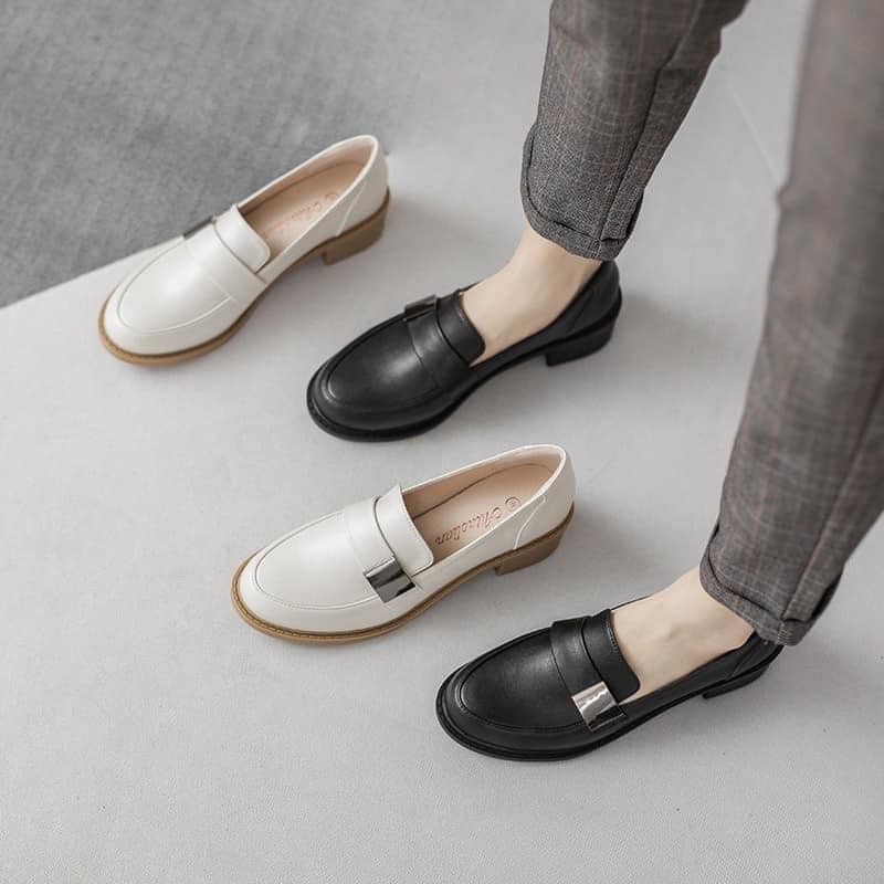 GIÀY LOAFER GÓT VUÔNG NỮ