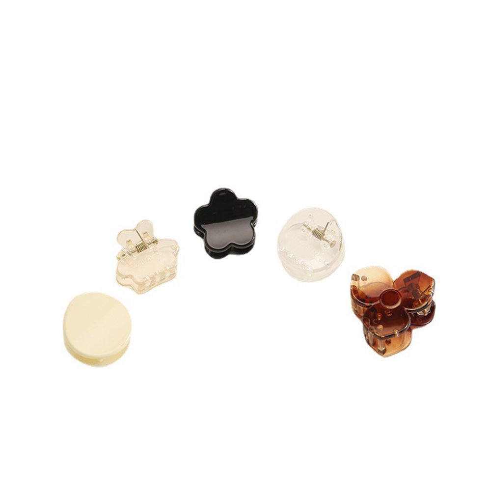 Kẹp tóc càng cua mini hình vuông bằng acrylic màu hổ phách thời trang Hàn Quốc cho nữ