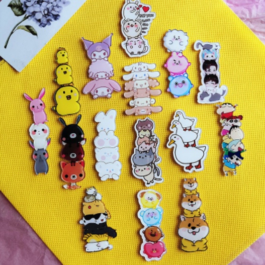 Trâm Cài Áo Hình Vịt Hoạt Hình Bằng Acrylic Phong Cách Harajuku Dễ Thương