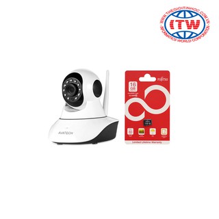 Bộ Camera quan sát IP Wi-Fi AVATECH 6300B 1.3 (Trắng) kèm thẻ nhớ 16GB