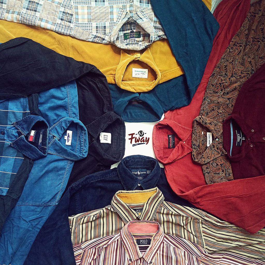 [Hàng Hiệu 2hand loại 1] 𝐂𝐎𝐑𝐃𝐔𝐑𝐎𝐘 𝗦𝗵𝗶𝗿𝘁 🔥Sơ mi nhung tăm hiệu Unisex mới 90-99%🔥Vintage Corduroy Shirt Authentic | BigBuy360 - bigbuy360.vn