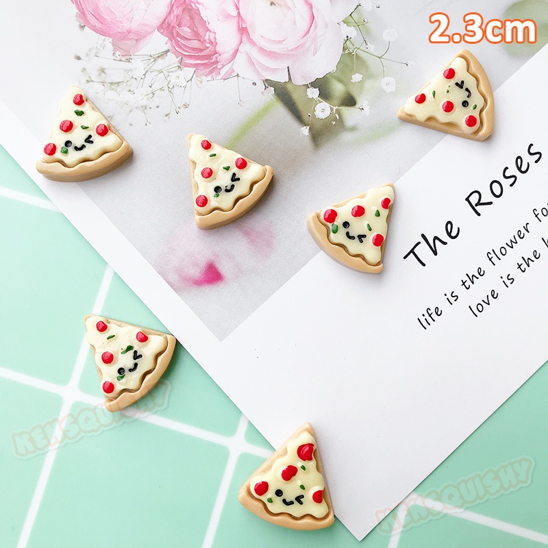 Mô Hình Miếng Pizza Tam Giác Nguyên Liệu Trang Trí Slime / Ốp Điện Thoại / DIY / Handmade