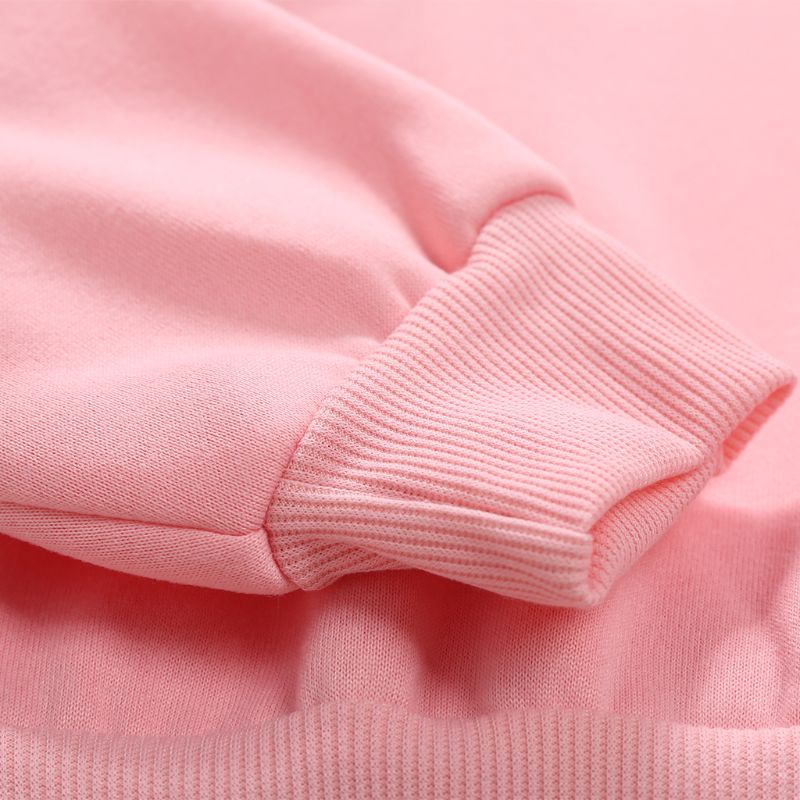 Xiangbao Áo Hoodie Nhung Dày Màu Kẹo Tương Phản In Chữ Cho Nữ