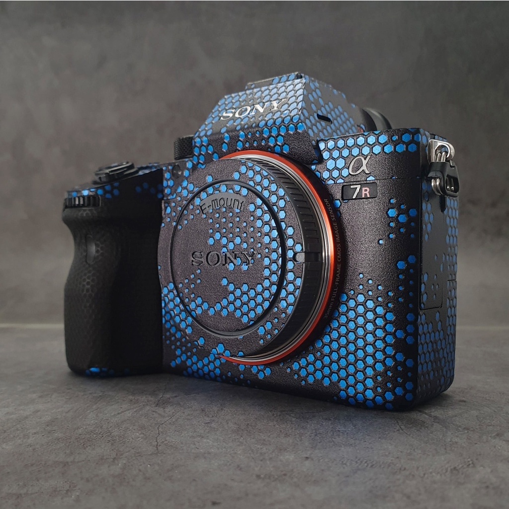 Miếng Dán Skin Máy Ảnh 3M - Mẫu Mamba Blue - Có Mẫu Skin Cho body và len Sony, Canon, Nikon, Fuji