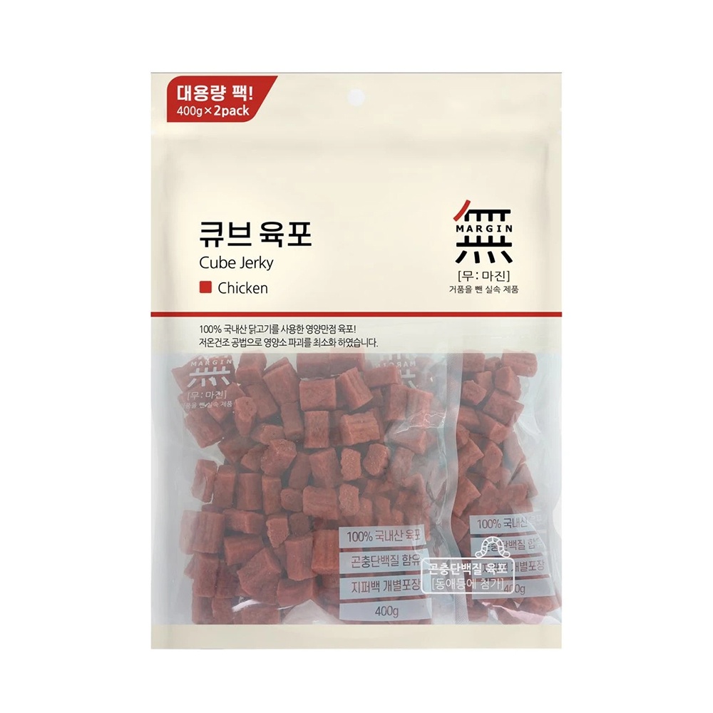 BOWWOW Cube Jerky Chicken_ Snack thưởng thịt gà viên cho chó