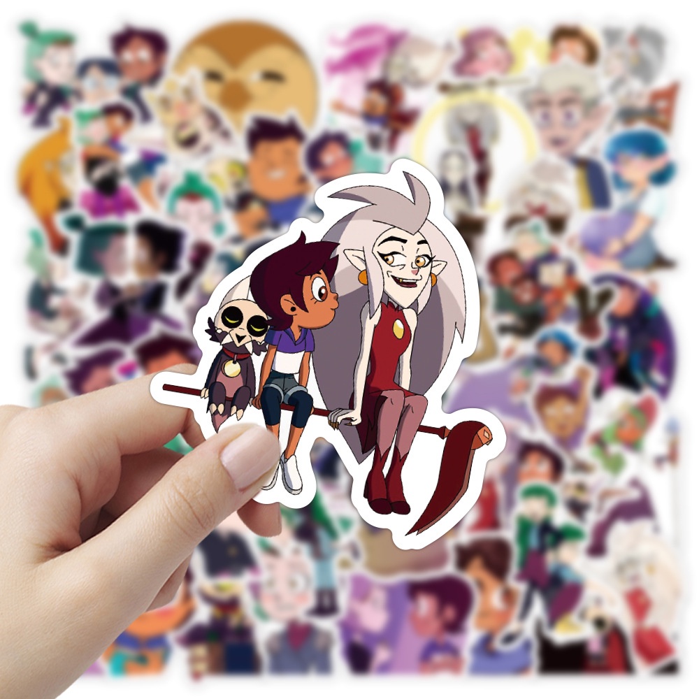 Y&P| Hình Dán Chống Nước The Owl House Phim Hoạt Hình Mũ Bảo Hiểm Máy Tính Xách Tay Hành Lý Dán Thiết Lập, 50 tờ
