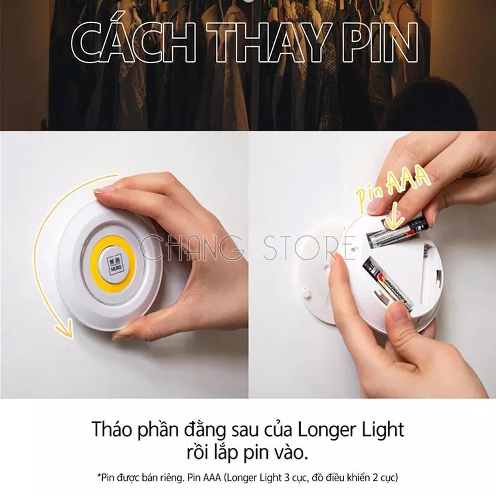 Bộ 3 Đèn LED Mini Gắn Tường Tủ, Có Điều Khiển Từ Xa, Có Chức Năng Hẹn Giờ Tắt