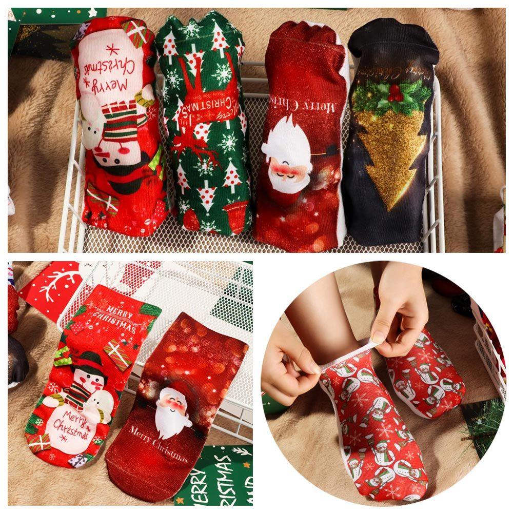 Tất Giáng Sinh In Họa Tiết 3D Độc Đáo Cho Năm Mới