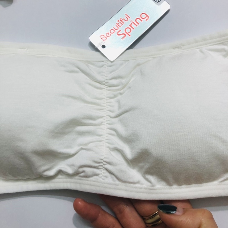 Áo bra móc cài chống tuột, áo quây ngực cotton cực êm, áo ống trơn