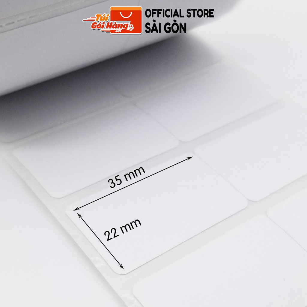 Giấy In Mã Vạch TUIGOIHANG Dạng Cuộn 2 Tem 70x22mm Có 2400 Tem