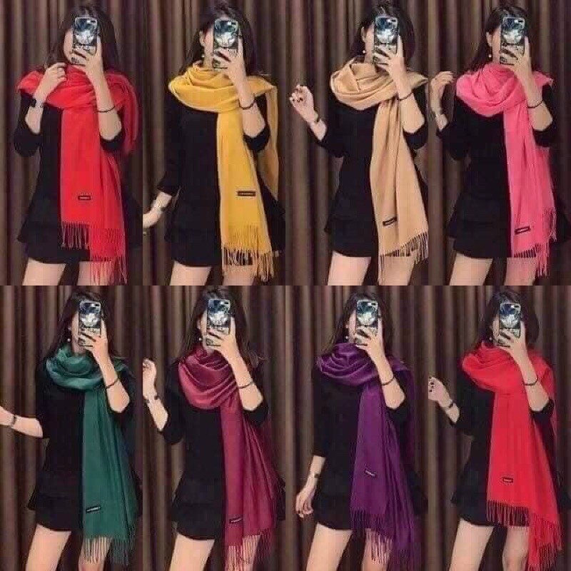 KHĂN QUÀNG CỔ CASHMERE MÀU TRƠN CỰC MỊN ĐẸP